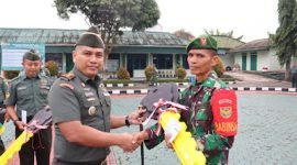 Dandim 0411/KM Bagikan Motor Dinas KLX dan Sepatu PDH Kepada Para Babinsa